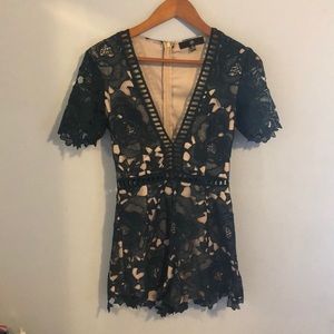 Missguided Dark Green Romper